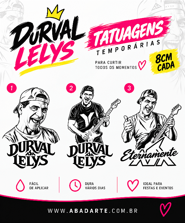 TATUAGEM TEMPORÁRIA DURVAL LELYS