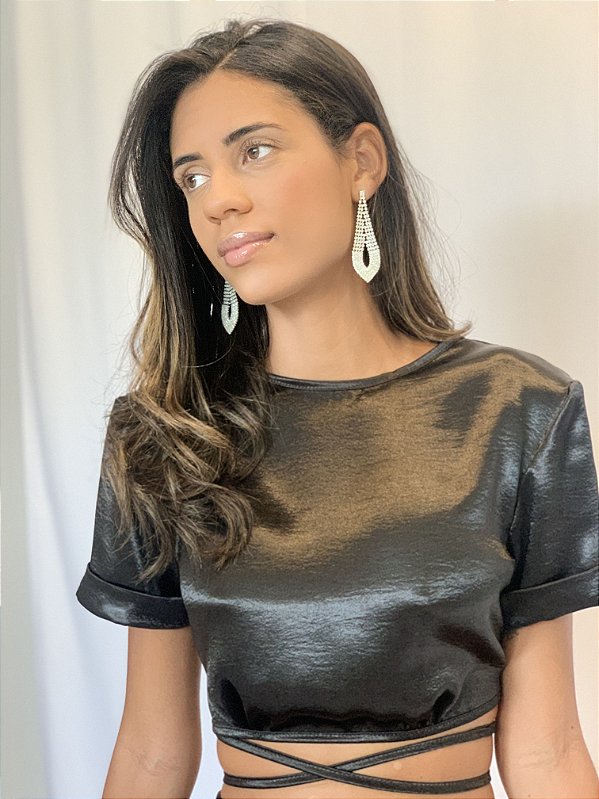 BLUSA CROPPED CETIM AMARRAÇÃO