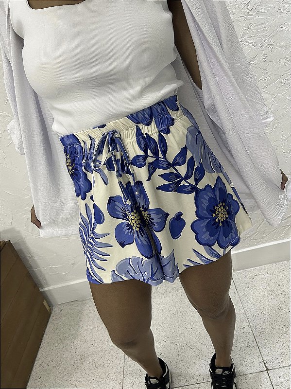 SHORT CINTURA ELÁSTICO BOLSO FACA