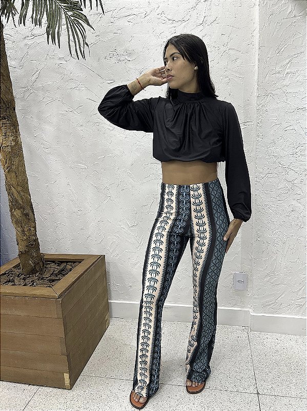 CALÇA PANTALONA TAMANHO ÚNICO (Veste P & M)