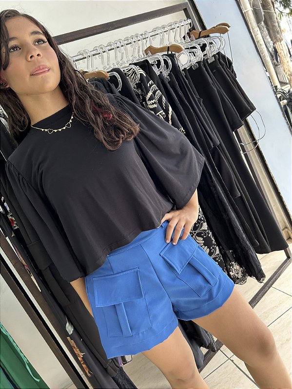 SHORT ALFAIATARIA COM  BOLSO FRENTE