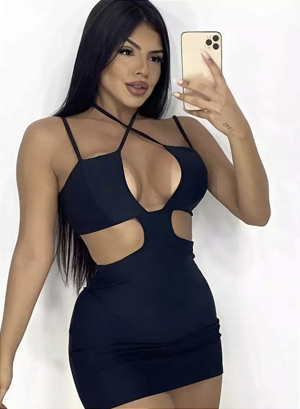 VESTIDO RECORTES X TAMANHO ÚNICO (VESTE P & M)