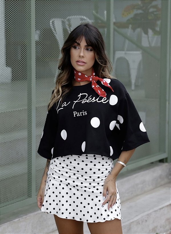 CROPPED T-SHIRT TAMANHO ÚNICO (VESTE P & M)