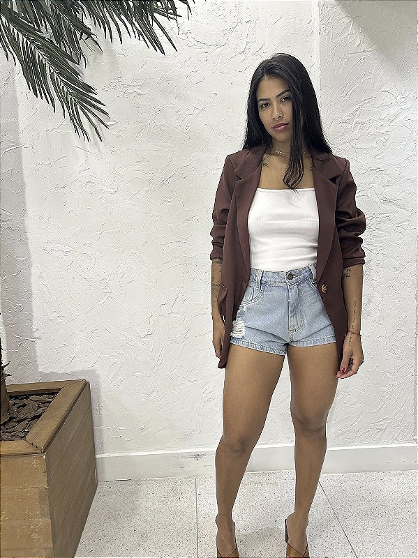 SHORT JEANS AMARRAÇÃO CINTURA