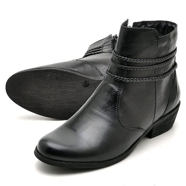 Botinha Casual Couro Cano Baixo 5040