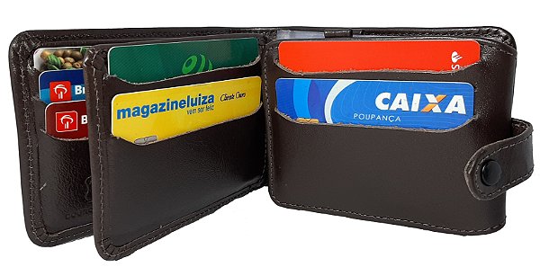 Carteiras Masculinas Couro Legítimo Cabe RG/CNH 060