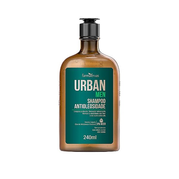 Shampoo Antioleosidade Urban Men  - 240ml -  Farmaervas