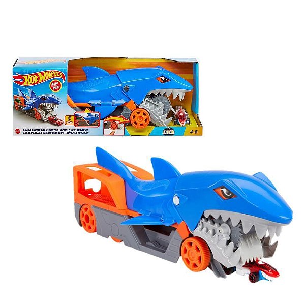 Caminhão Guincho Tubarão Mastigador Hot Wheels City - Mattel