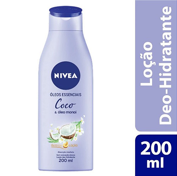 NIVEA Mousse Coco e Óleo Monoi - Loção Hidratante Corporal 200ml