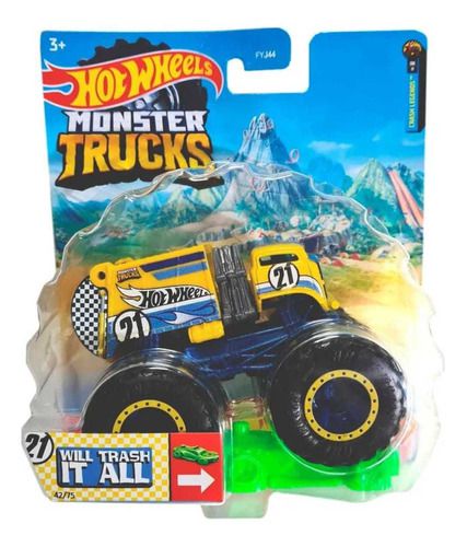 Hot Wheels Monster Truck Will Trash It All 1:64 - Original