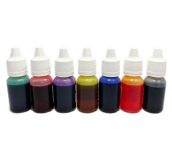 Pigmento Translúcido para Resina Epóxi Kit 7 Cores