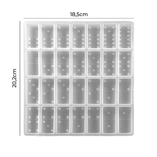Molde de Silicone Dominó padrão