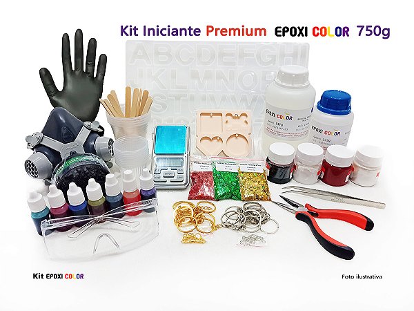 Kit Artesanato Iniciante Premium Resina Epóxi 750g - Epoxi Color