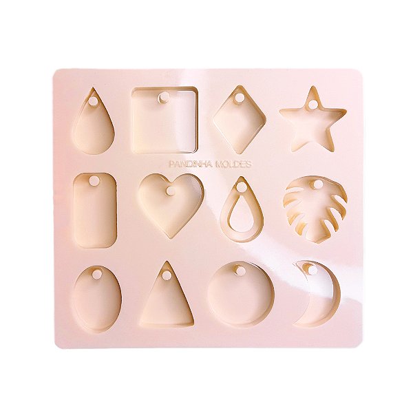 BAZAR - Molde De Silicone Para Resina Mini Pingente ou Biju com 12