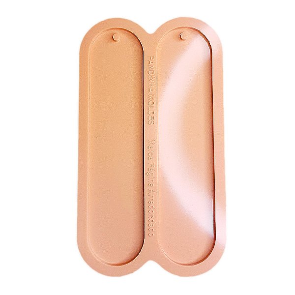 Molde De Silicone Para Resina Marca Pagina Arredondado 2 cavidades