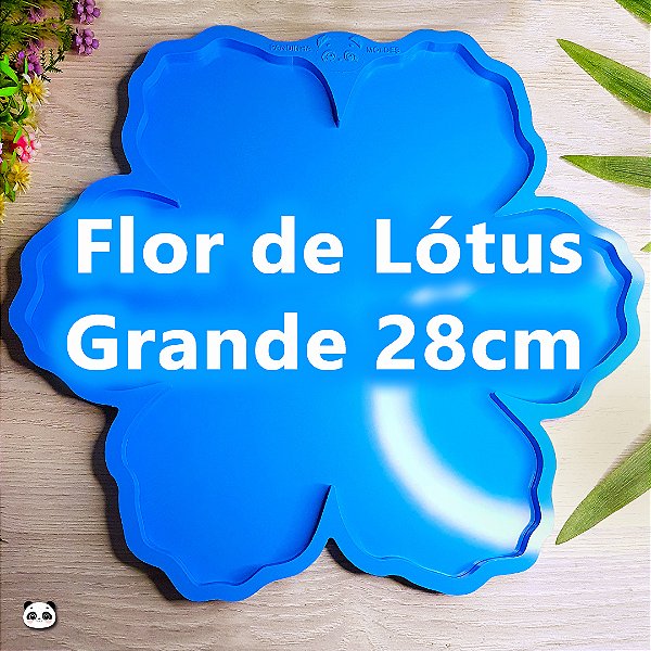 Molde de Silicone Flor de Lotus Grande 28cm