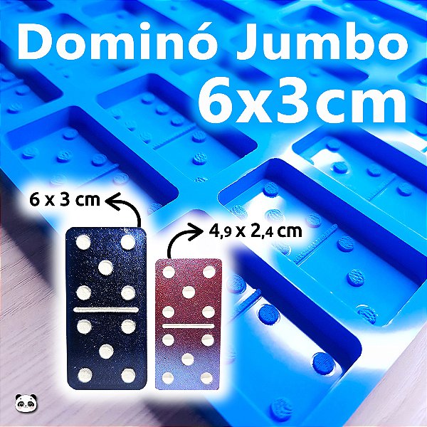 Molde de Silicone Dominó Jumbo 6x3cm