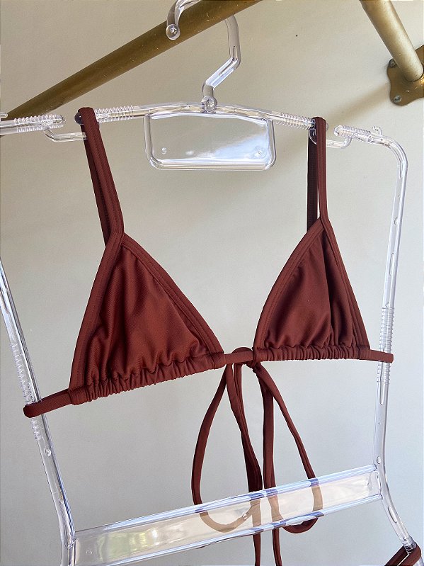 Top Biquíni Brenda Marrom