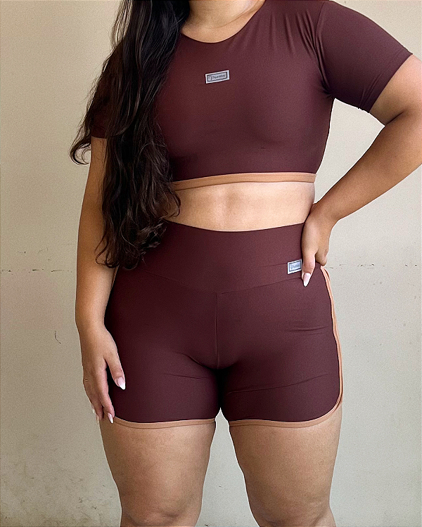Short Amanda Marrom c/ Caramelo