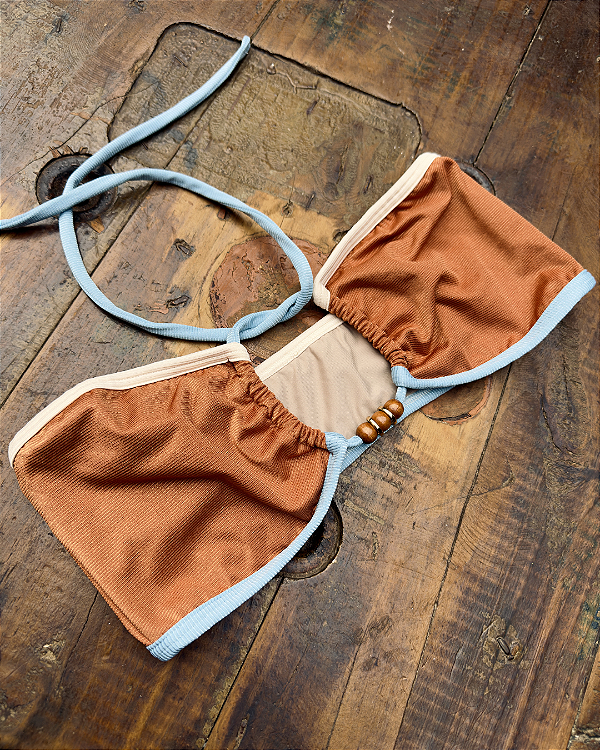 Top Tarja Biquíni Leblon Dourado