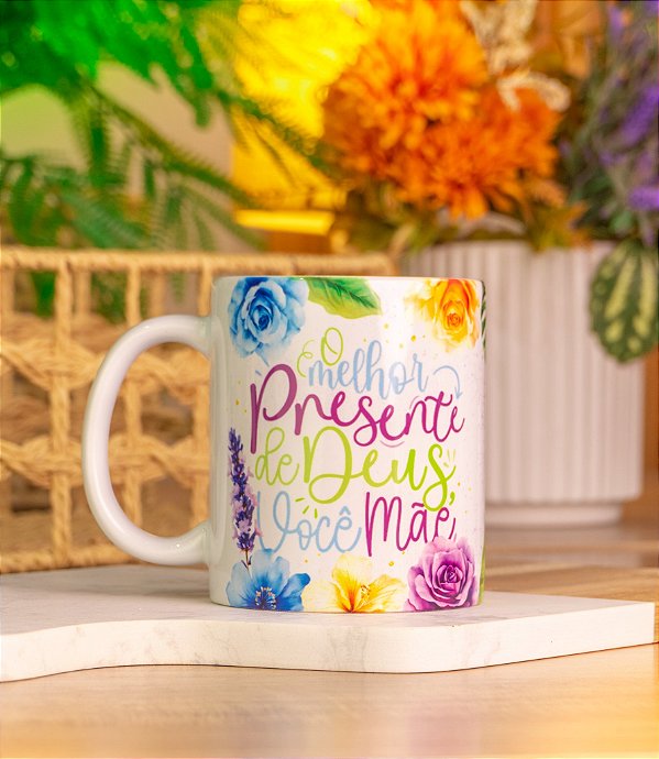 Caneca Branca - Dia das mães - Presente de Deus