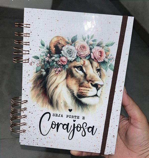 Caderno Seja Forte e Corajosa Leão