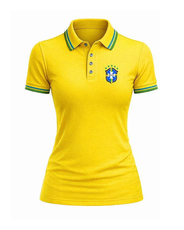 CAMISETA BABY LOOK GOLA POLO COPA
