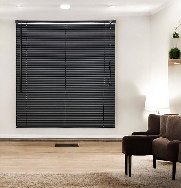 Persiana Horizontal pvc 1,20 x 1,30 Preto