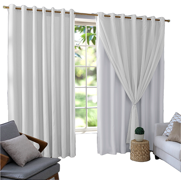 Vizu Decor Blackout Pvc De 2.8cm X 2.3cm Cor BRANCO