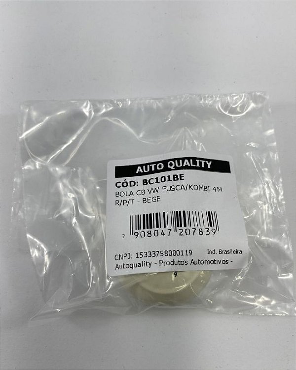 BOLA DE CAMBIO VW FUSCA/KOMBI BEGE COM INDICAÇÃO DE MARCHA