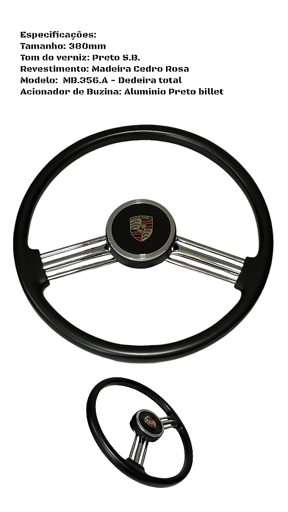 Volante Esportivo Madeira Modelo 356 A