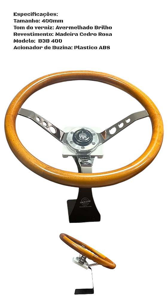 Volante Esportivo Madeira Modelo B3B400