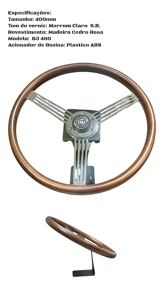 Volante Esportivo Madeira Modelo BJ.400
