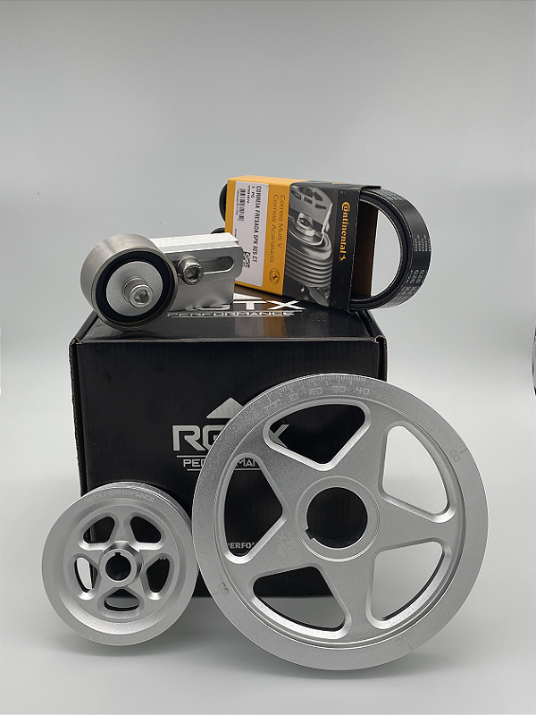 Conjunto polia com esticador VW fusca std - Prata