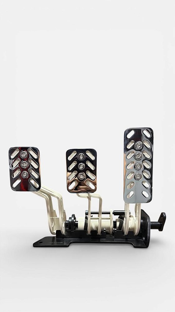 Conjunto Pedaleira VW Marfim Chrome