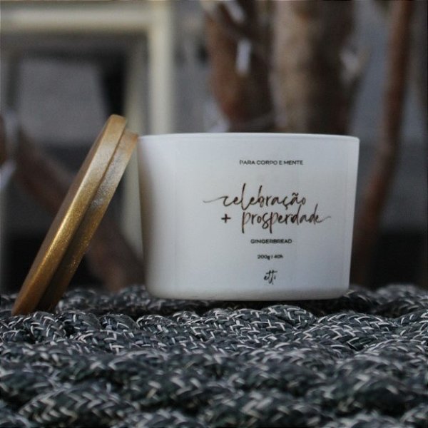 Vela Aromática Gingerbread 100g | 25h - Branca