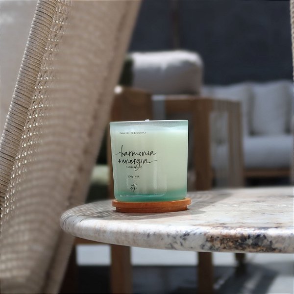 Vela Aromática Capim-Limão 200g | 40h - Verde