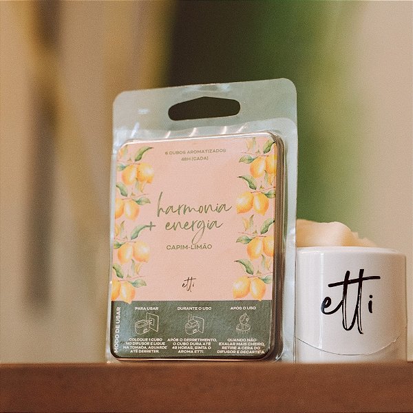 Cubo Aromático Capim-Limão 40g | 12 dias