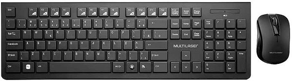 Kit Teclado e Mouse Wireless (Sem Fio) Multilaser - TC212