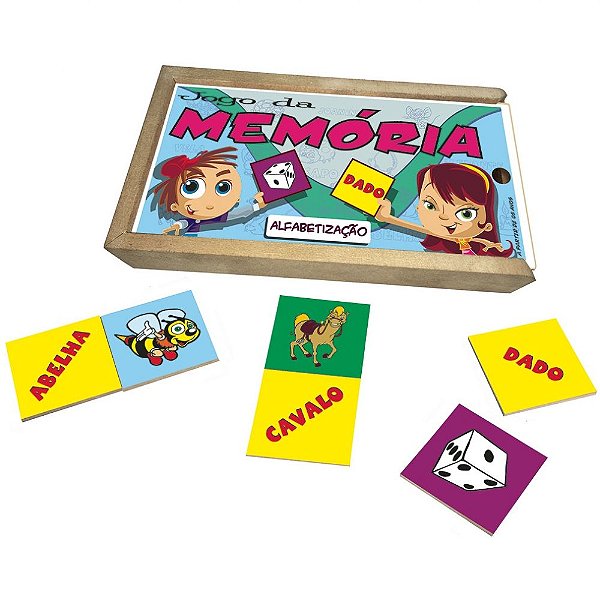 Jogo Educativo da Memória de Alfabetização em MDF - STEM Toys