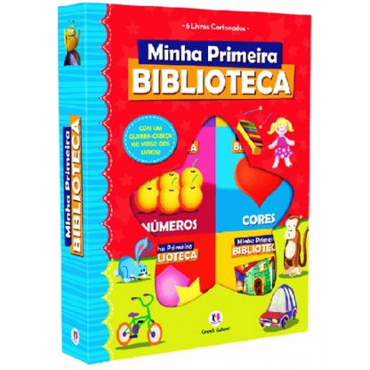 Box Cartonado com seis Livrinhos  -  MINHA  PRIMEIRA  BIBLIOTECA   (18 meses  / 3 anos)