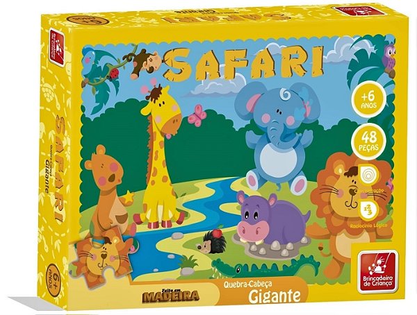 Quebra-Cabeça Infantil Safari   (6 anos ou +)