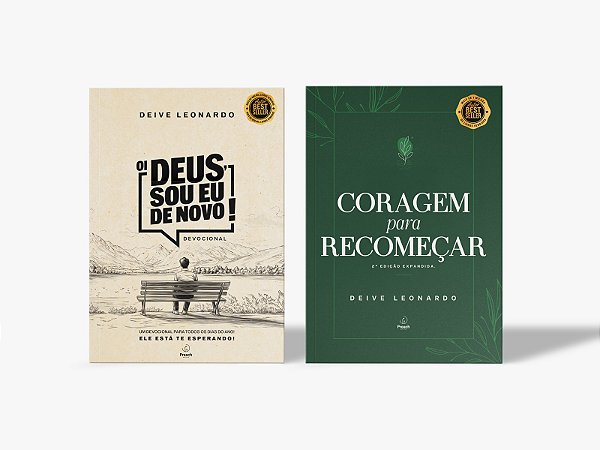 COMBO - "OI DEUS, SOU EU DE NOVO!" + "CORAGEM PRA RECOMEÇAR"