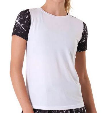 Camiseta Feminina Com Manga Bicolor Cracked Head