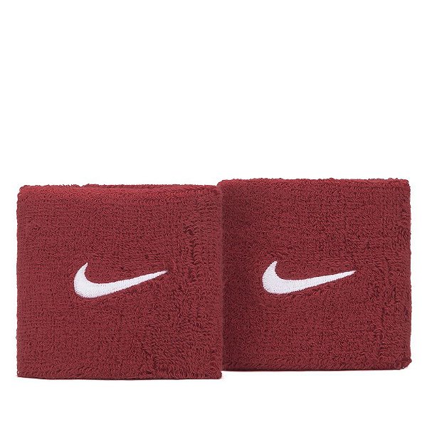 Munhequeira Nike Vinho Logo Branco pequena