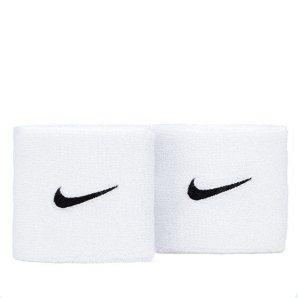 Munhequeira Nike Branca Logo Preto pequena