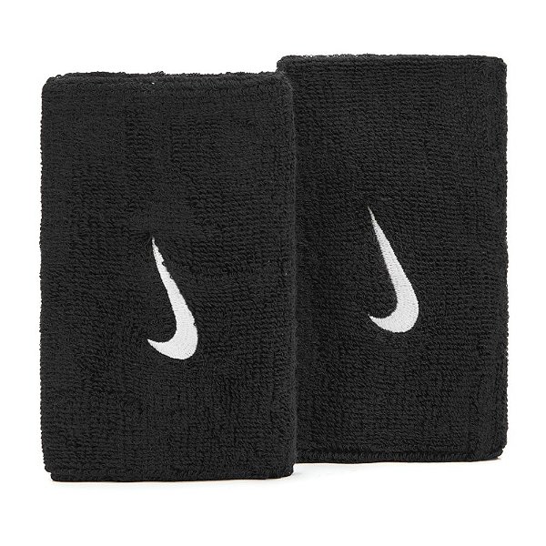 Munhequeira Nike Preta Logo Branco Longa