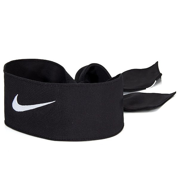 Testeira Nike Tecido Preto Logo Branco