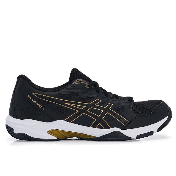 Tênis Asics Gel-Rocket 11 Black/Pure Gold