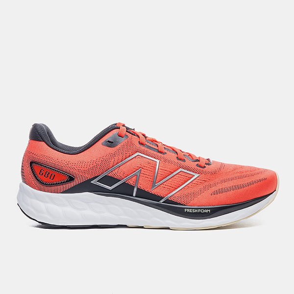 Tênis New Balance 680v8 Running Vermelho Claro/Preto